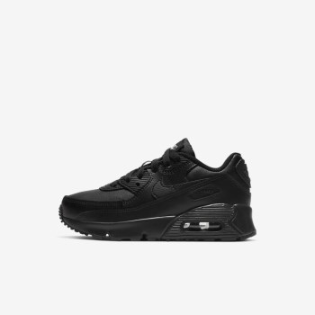 Nike Air Max 90 - Fiatalabb Gyerek Air Max Trainers - Fekete/Fekete/Fehér/Fekete